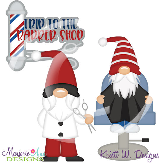 Barbershop Gnomes SVG Cutting Files + Clipart - Click Image to Close